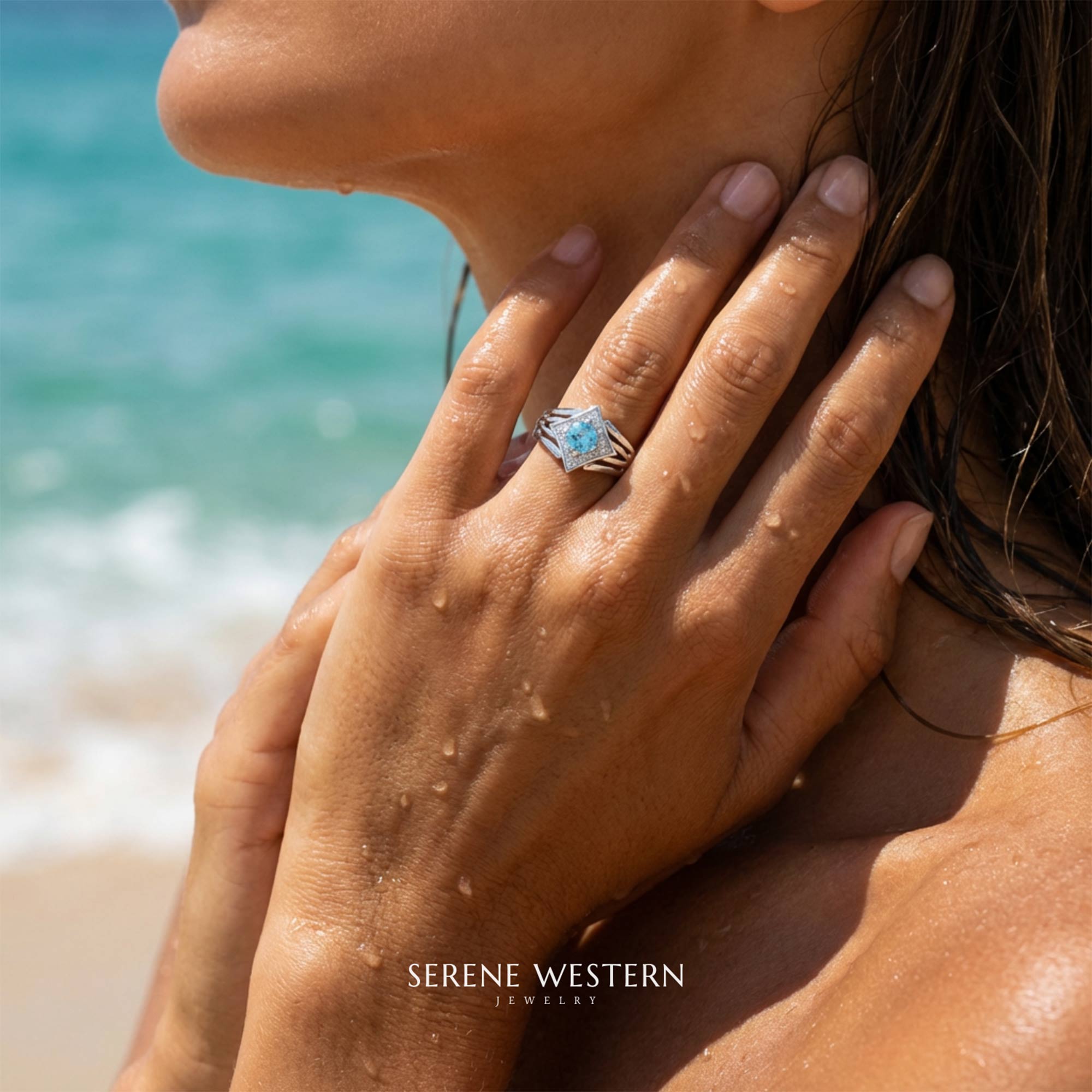 Soulful Waters Ring - Aquamarine 4