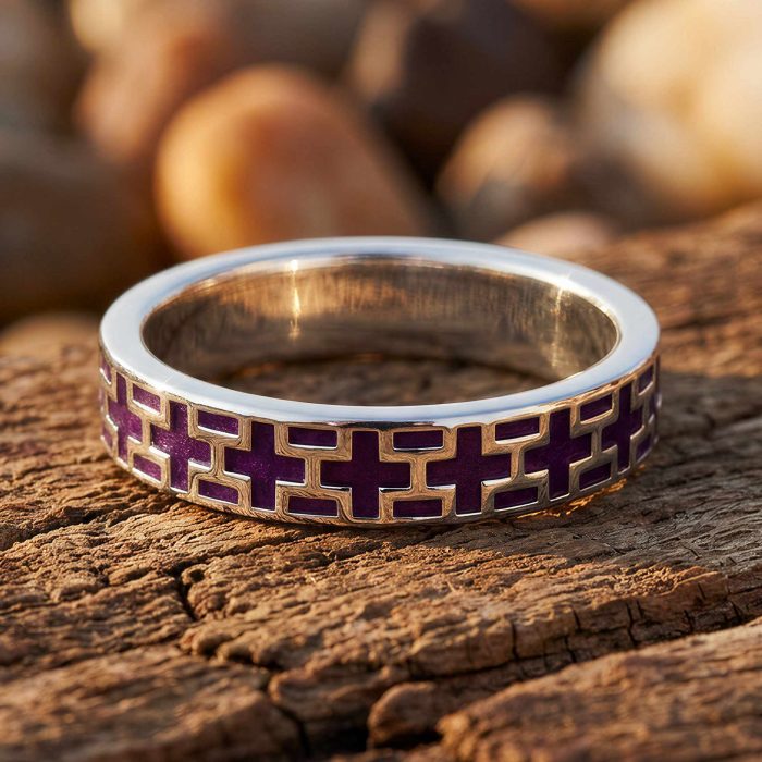 Stacked Edge Ring - Purple 1
