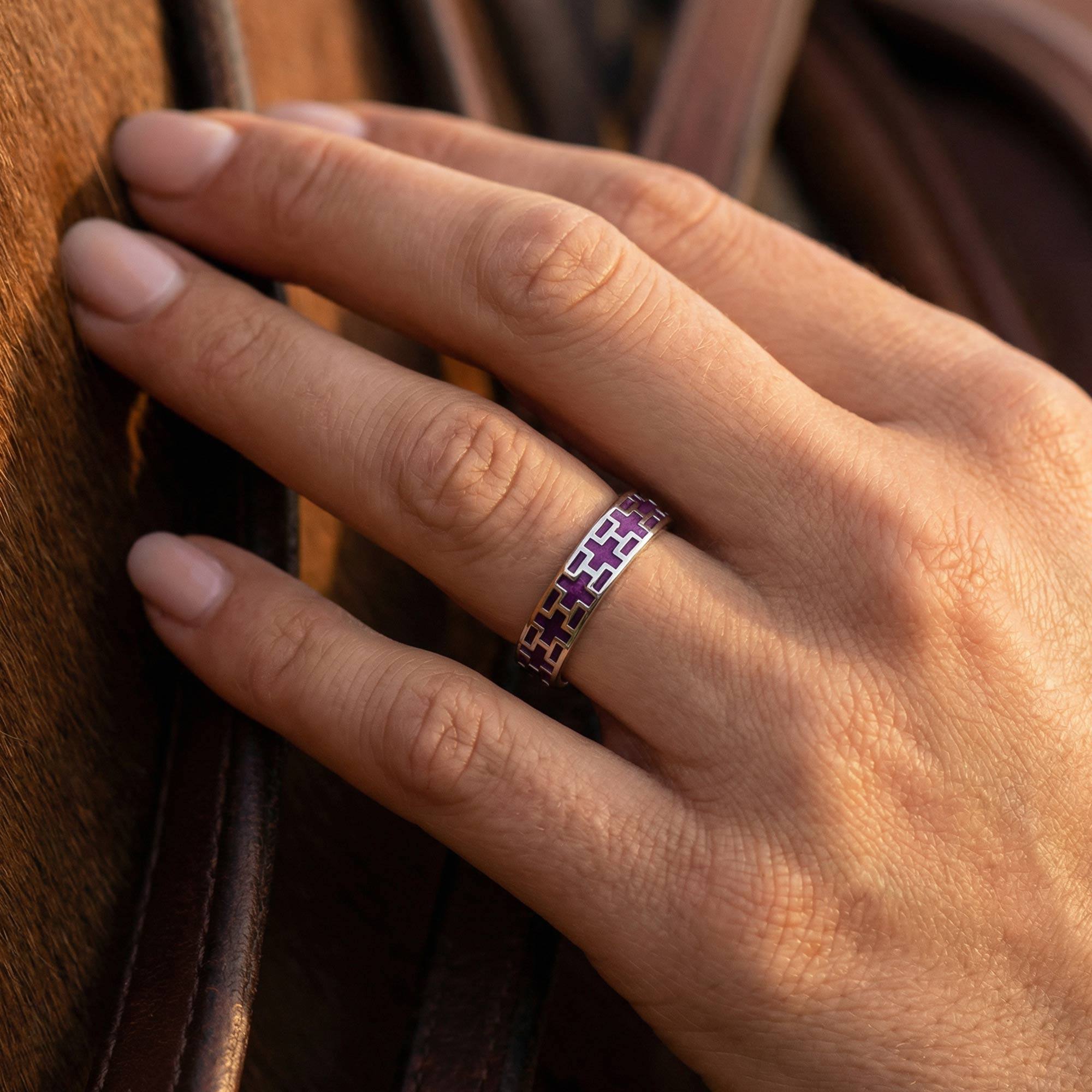 Stacked Edge Ring - Purple 4
