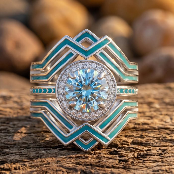 Starlit Mesa Ring - Aquamarine 1