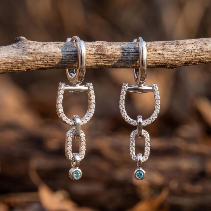 Stellar Pendulum Earrings - Aquamarine 1