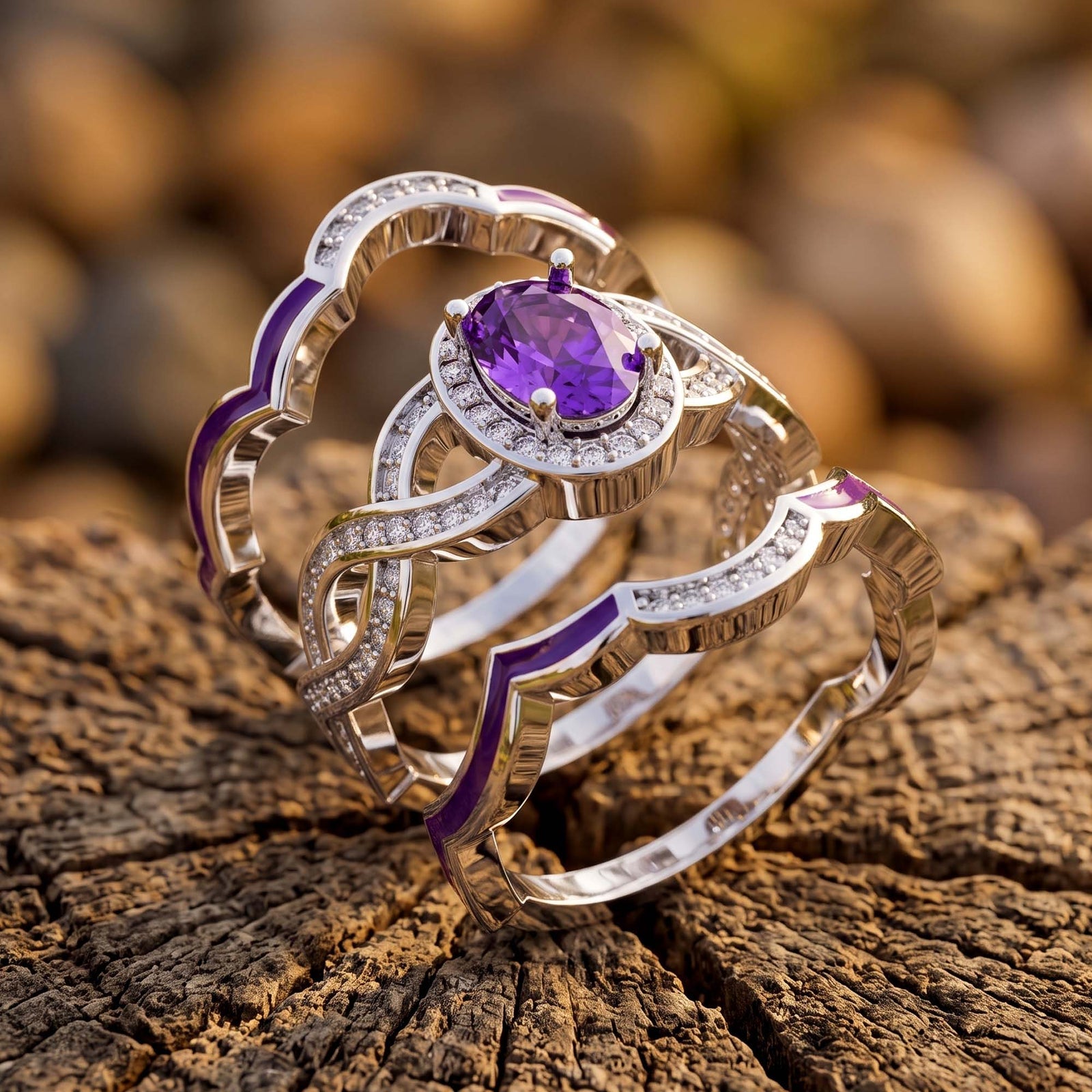 Sunset Canyons Ring - Amethyst 3