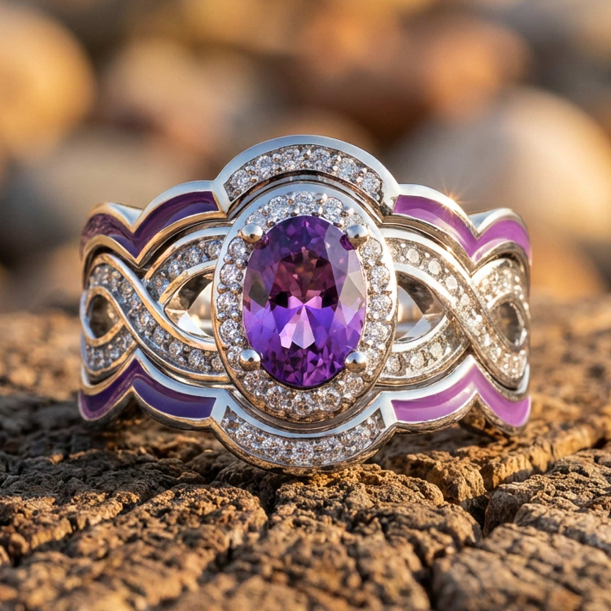 Sunset Canyons Ring - Amethyst 1