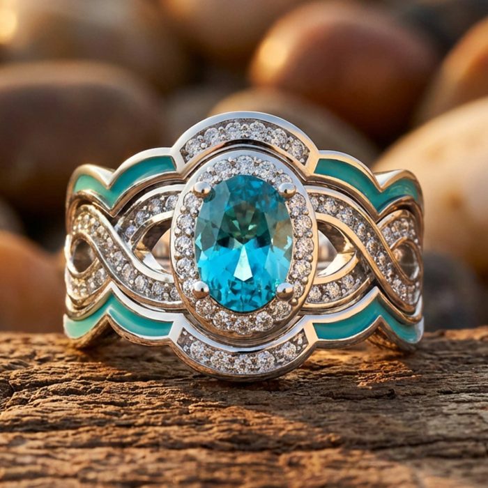 Sunset Canyons Ring - Aquamarine 1
