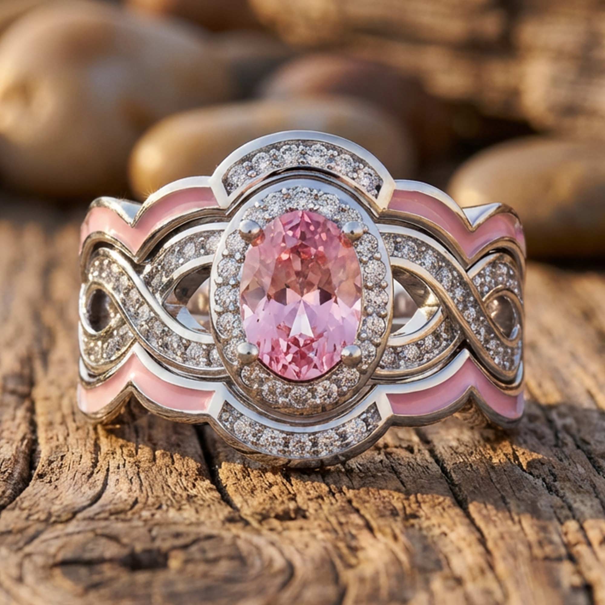 Sunset Canyons Ring - Rose Quartz 1