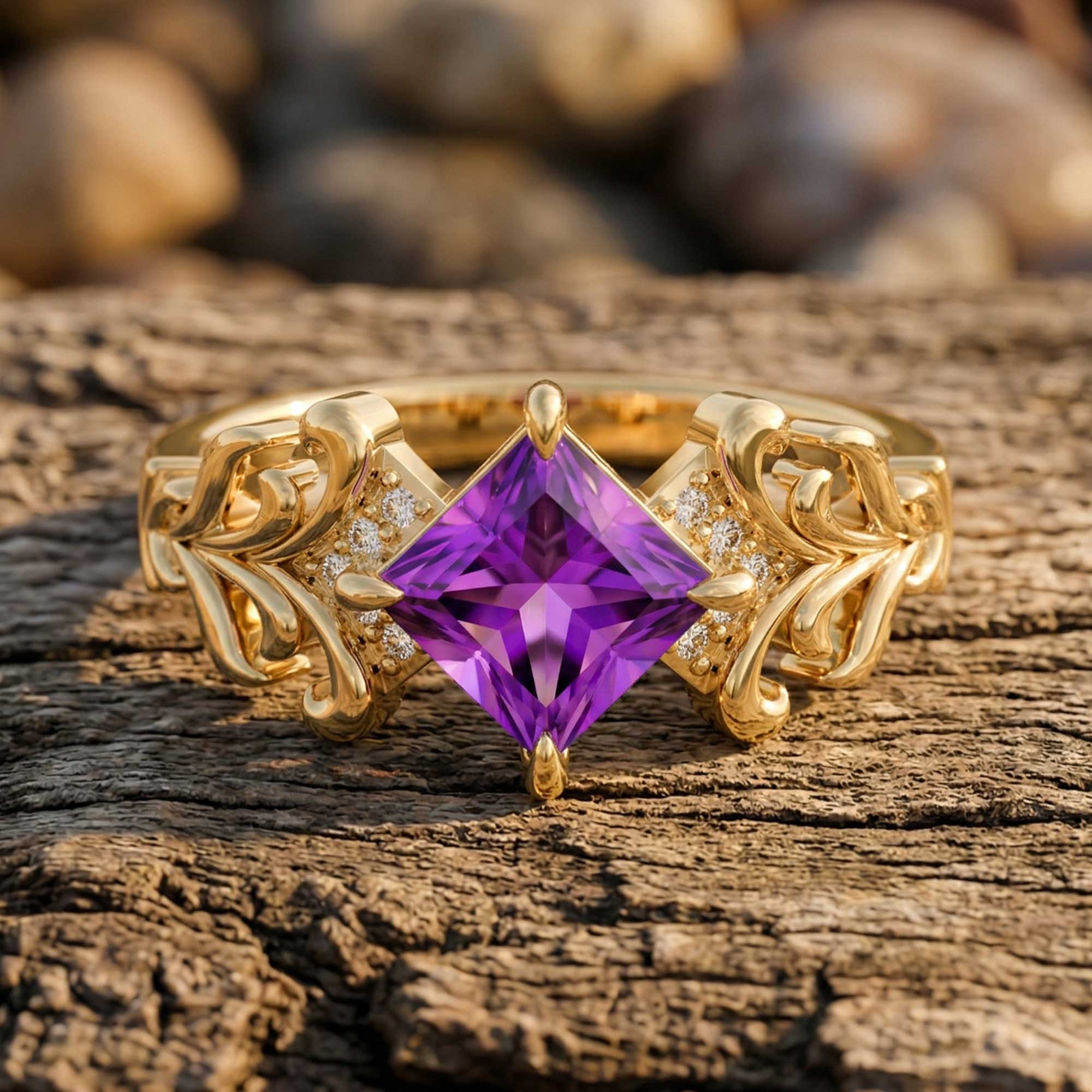 Sunspire Glow Ring - Amethyst 1