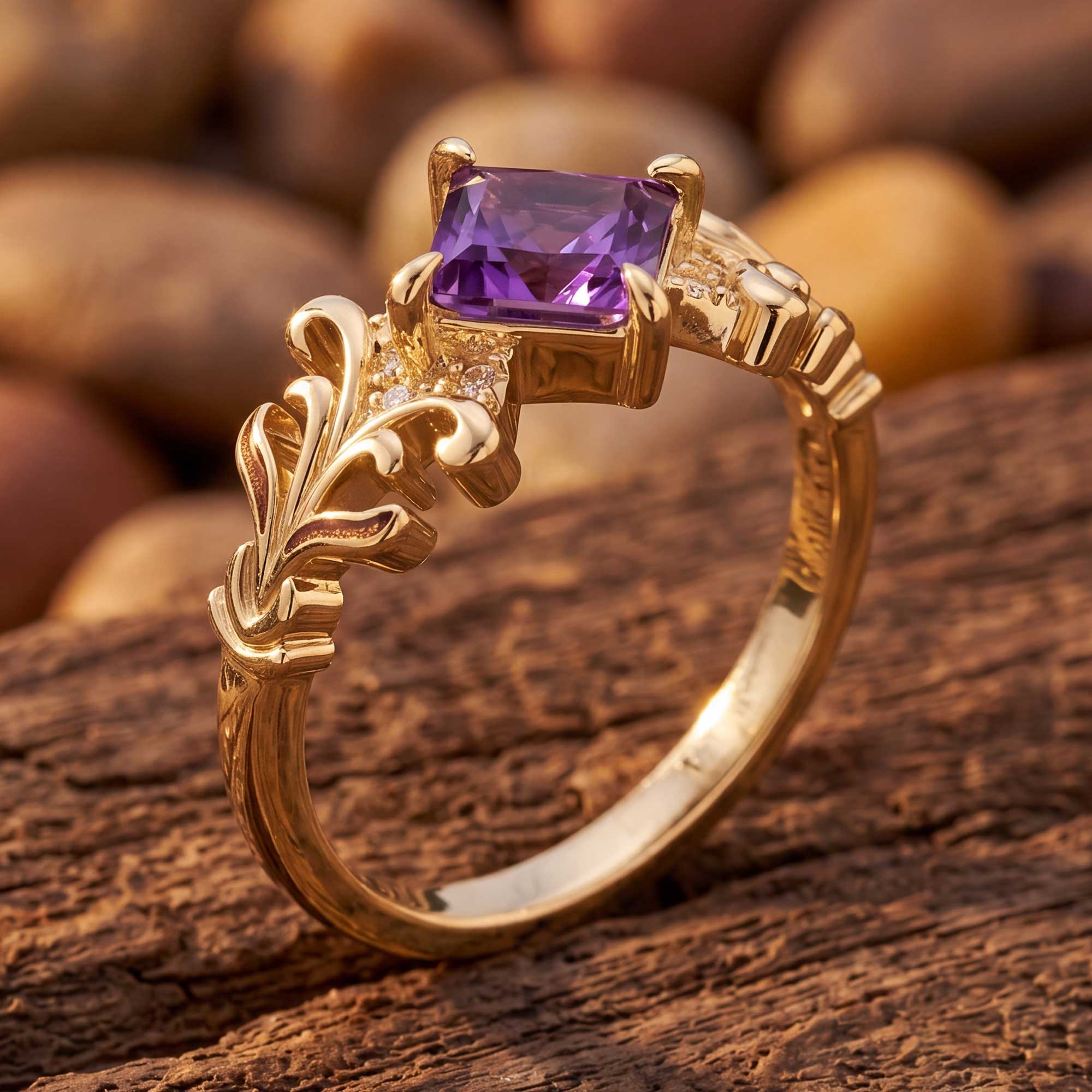 Sunspire Glow Ring - Amethyst 3