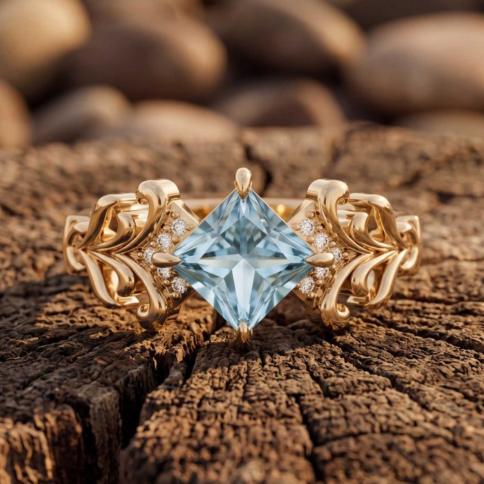 Sunspire Glow Ring - Aquamarine 1