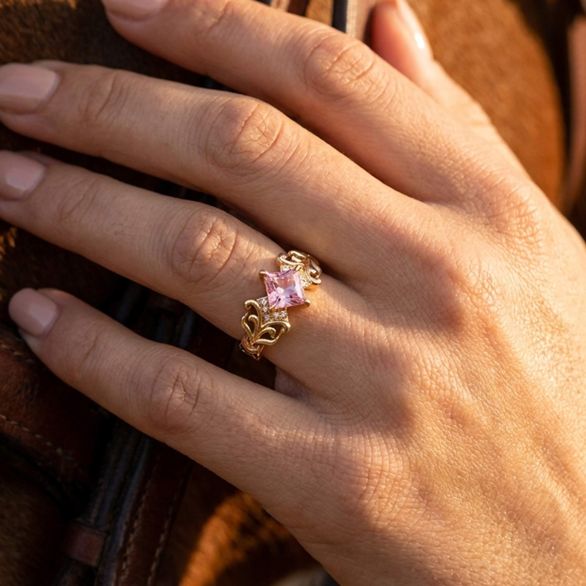 Sunspire Glow Ring - Rose Quartz 4