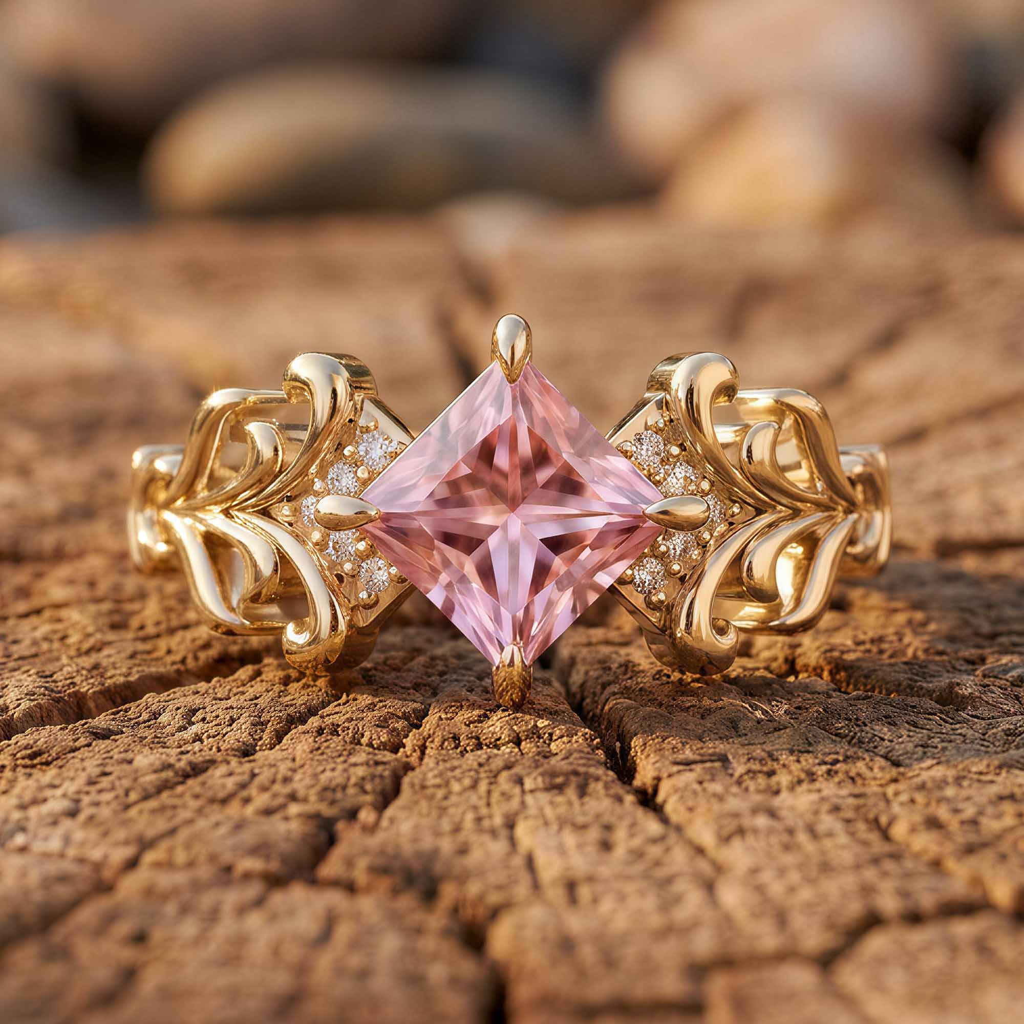 Sunspire Glow Ring - Rose Quartz 1