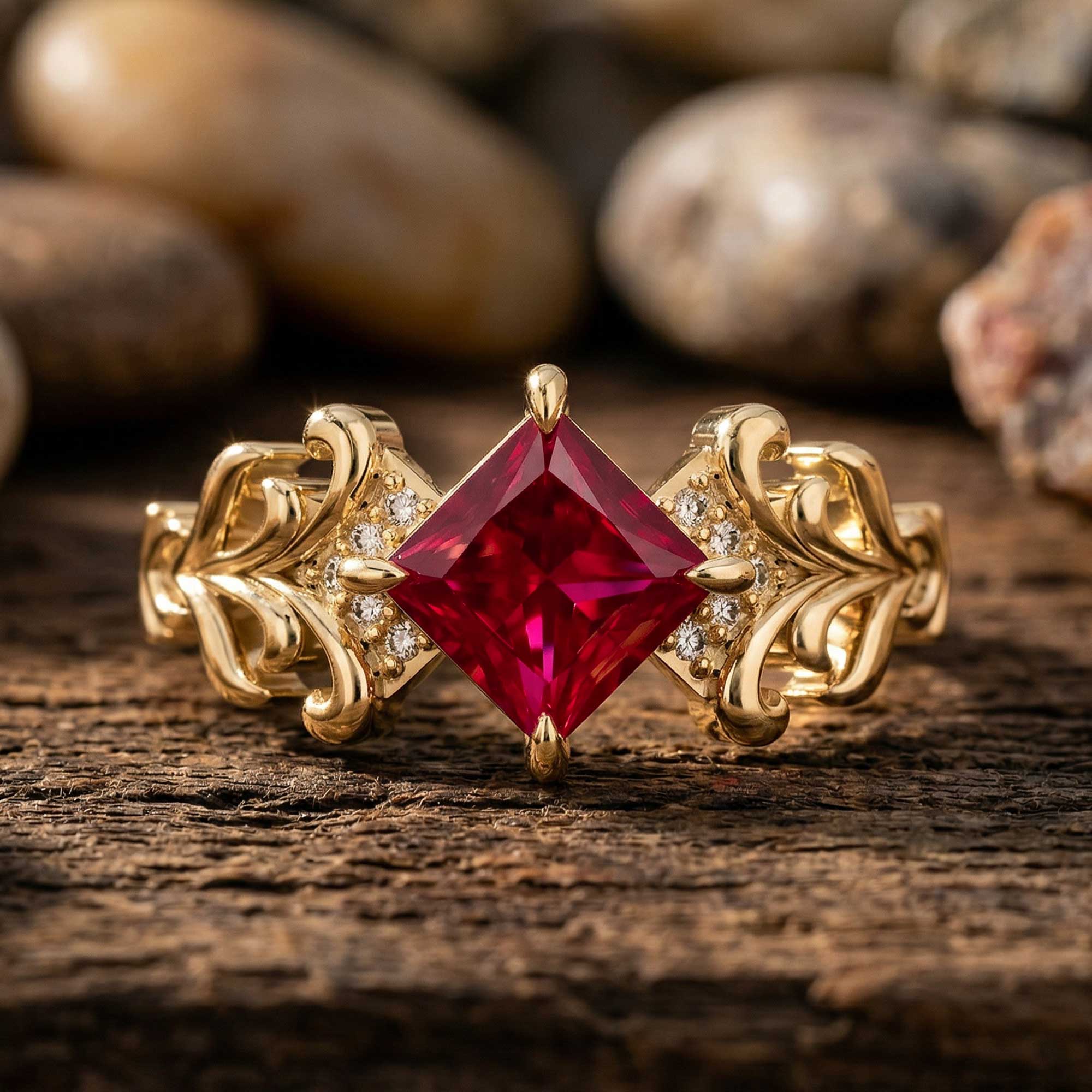 Sunspire Glow Ring - Ruby 1