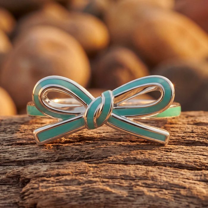 Teal Bow Ring 1