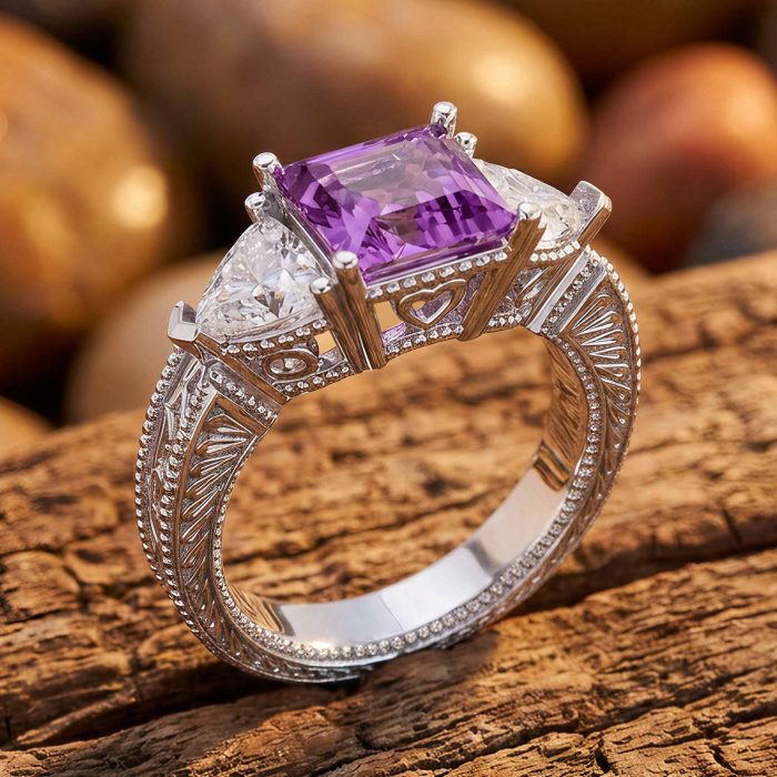 Tidal Embrace Ring - Amethyst 1
