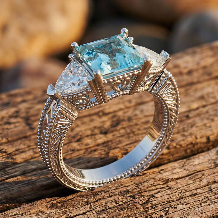Tidal Embrace Ring - Aquamarine 1
