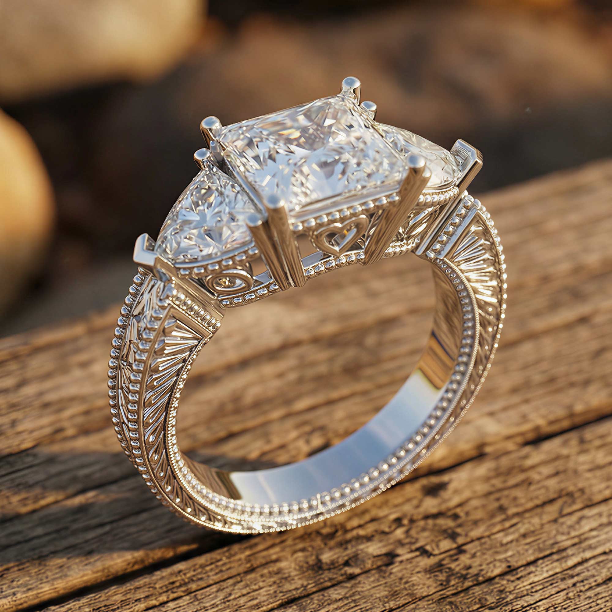 Tidal Embrace Ring - Moissanite 1
