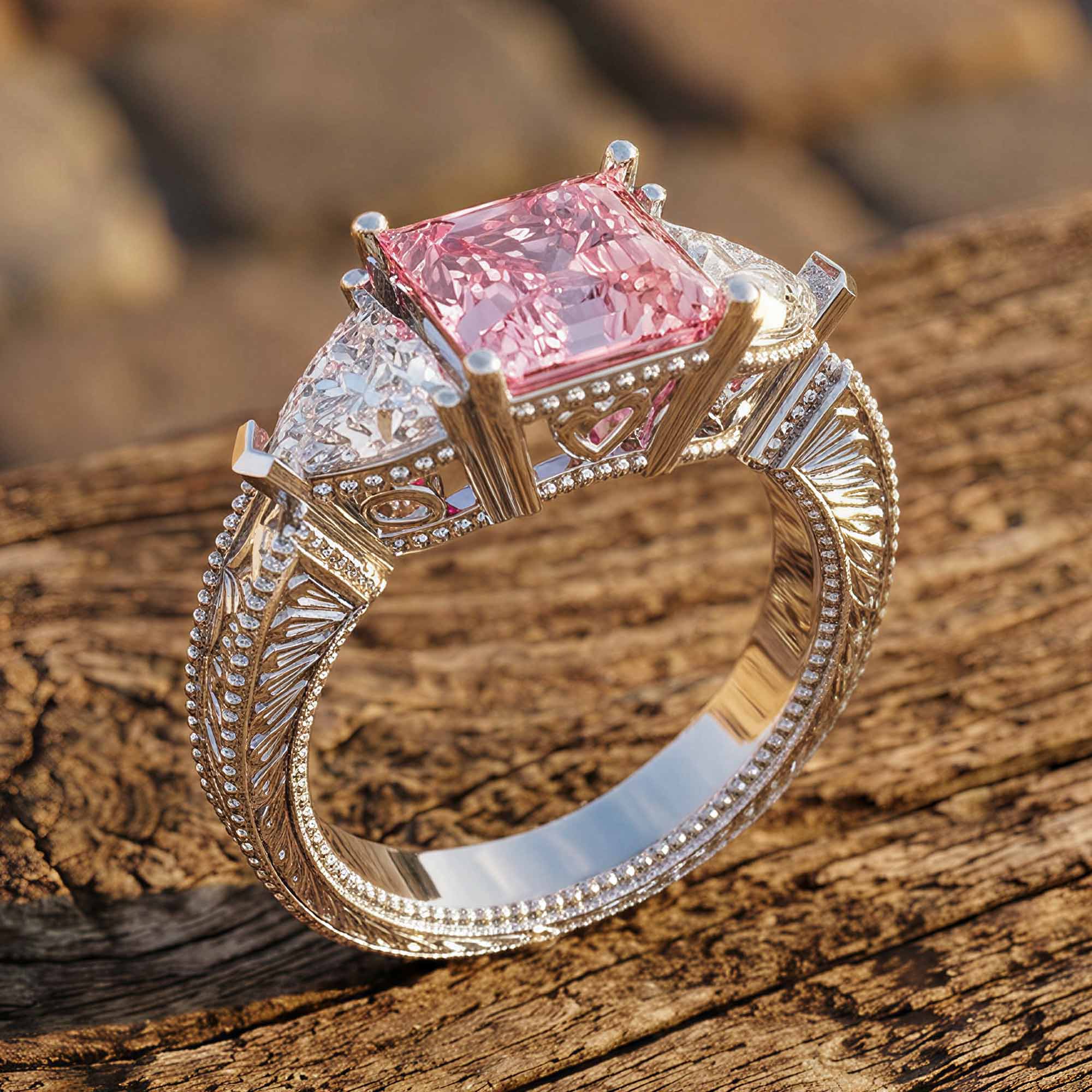 Tidal Embrace Ring - Rose Quartz 1