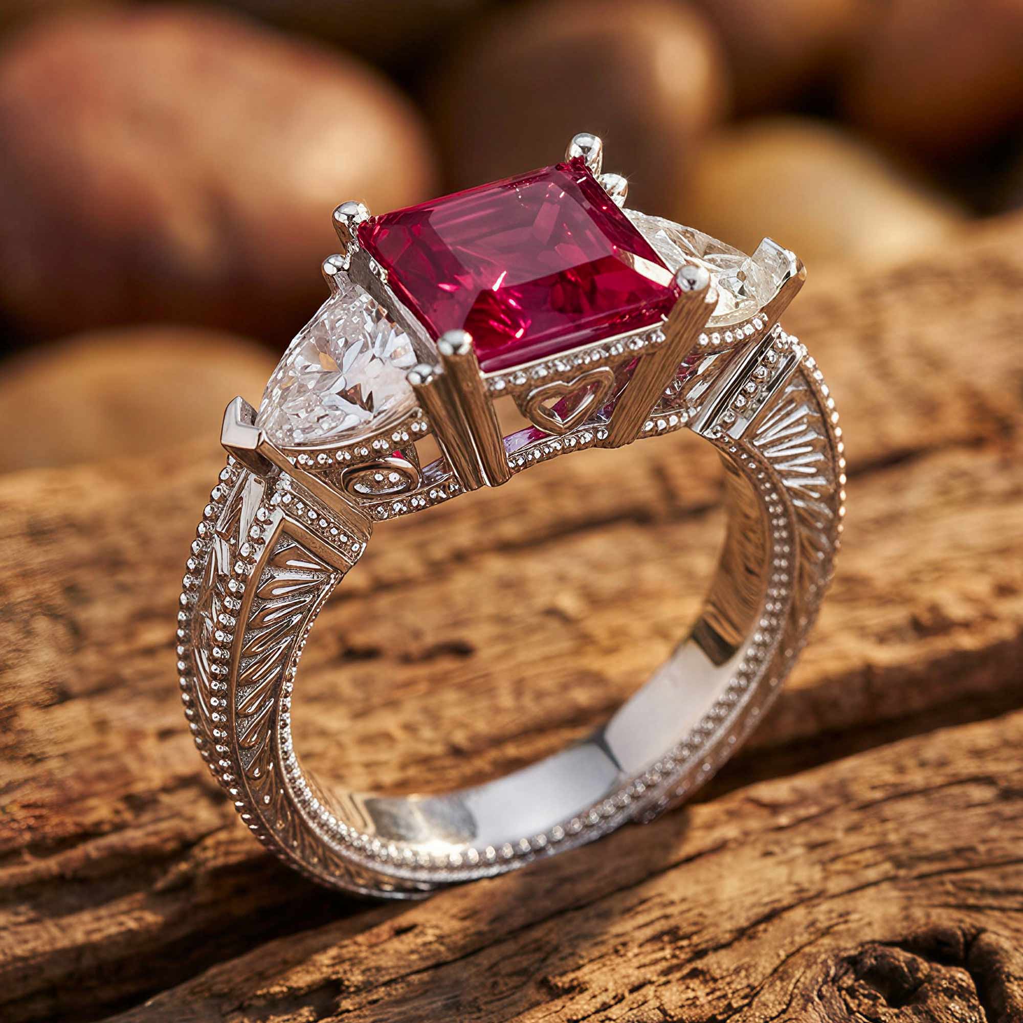 Tidal Embrace Ring - Ruby 3