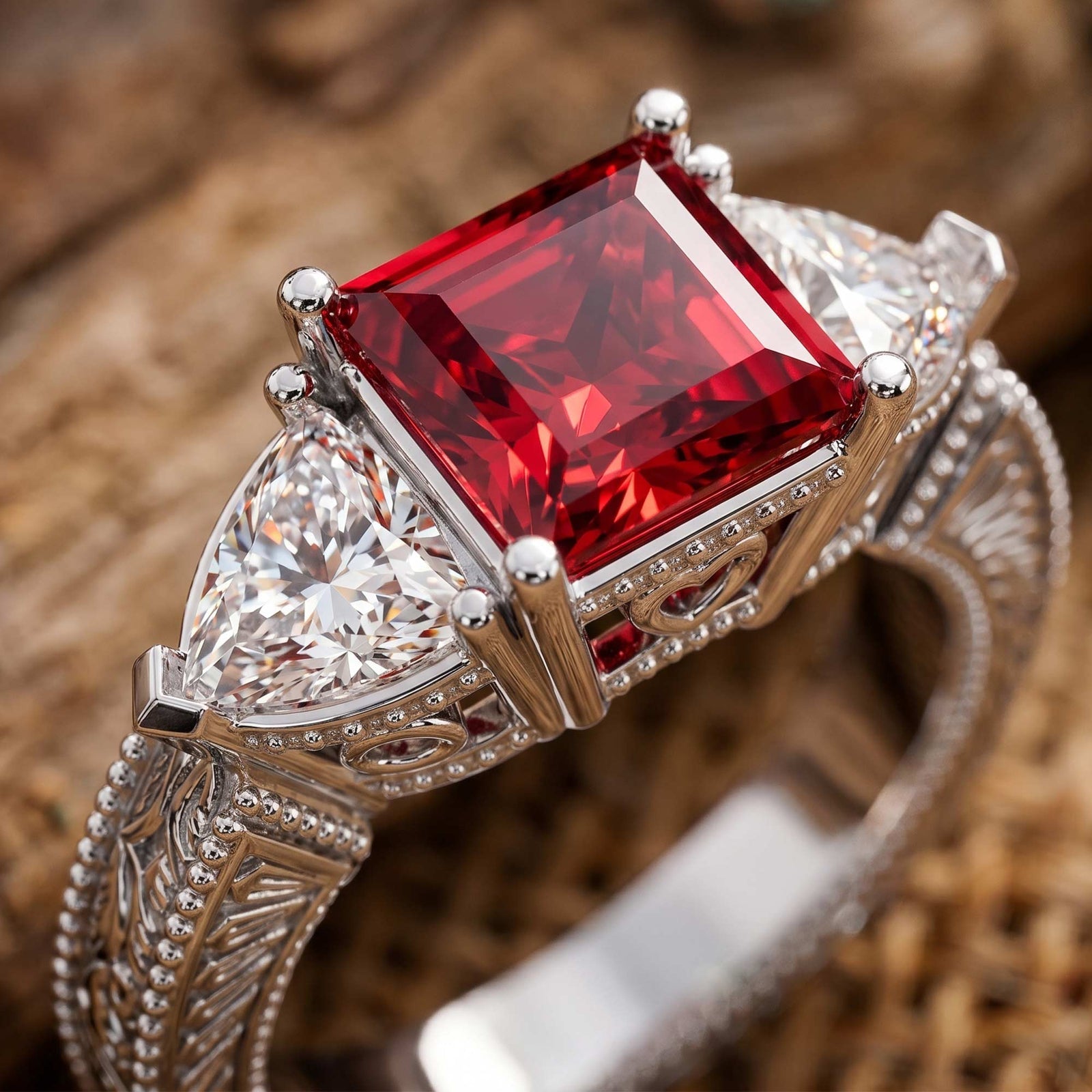 Tidal Embrace Ring - Ruby 4